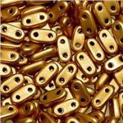 Bar Matte Metallic Antique Gold 2x6mm per gram Min 5 grams (approx 70 beads)