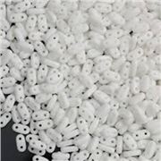 Bar Opaque White 2x6mm per gram Min 5 grams (approx 70 beads)