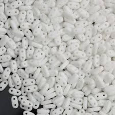 Bar Opaque White 2x6mm per gram Min 5 grams (approx 70 beads)