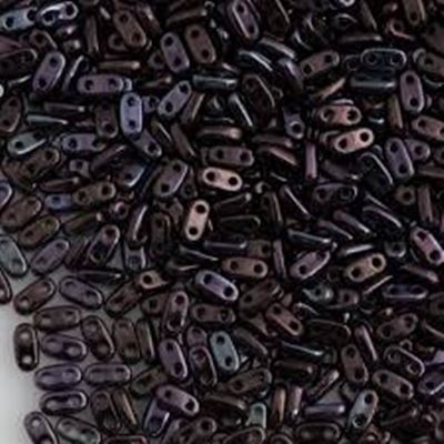 Bar Luster Metallic Amethyst 2x6mm per gram Min 5 grams (approx 70 beads)