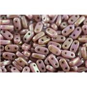 Bar Luster Opaque Rose/Gold Topaz 2x6mm per gram Min 5 grams (approx 70 beads)