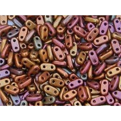 Bar Matte Metallic Bronze Iris 2x6mm per gram Min 5 grams (approx 70 beads)