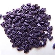 Bar Metallic Suede Purple 2x6mm per gram Min 5 grams (approx 70 beads)