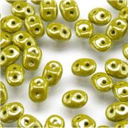 Superduo 2.5x5mm Opaque Green - Aprx 24g Tube