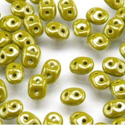 Superduo 2.5x5mm Opaque Green - Aprx 24g Tube