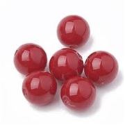 Plastic Bead Round Red 20mm (Hole 1.5mm) each