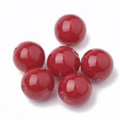 Plastic Bead Round Red 20mm (Hole 1.5mm) each