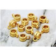 Bail Tibetan Style Gold 9x6mm Hole Approx 4mm each