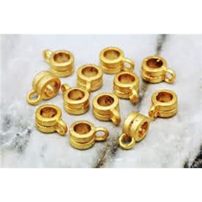 Bail Tibetan Style Gold 9x6mm Hole Approx 4mm each