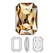 4627 - Swarovski Thin Octagon Fancy Stone Crystal Golden Shadow 27x18.5mm each