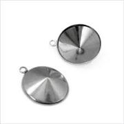 Pendant Setting 12mm Rivoli Stainless Steel each