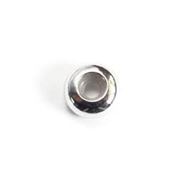 Clasp - Slider/Stopper Bead Silicone Core Antique Silver 9.5x4mm Hole 2mm each