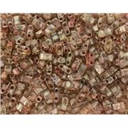 Tila 1/2 cut Picasso Light Smoke Topaz 5mm - Tube approx 8g