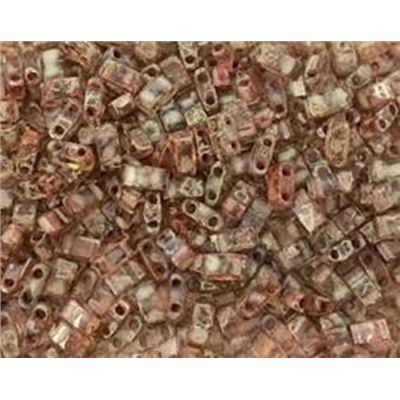 Tila 1/2 cut Picasso Light Smoke Topaz 5mm - Tube approx 8g