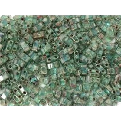 Tila 1/2 cut Picasso Olivine Transparent 5mm - Tube approx 8g
