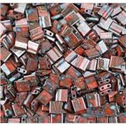 Tila Beads Opaque Red Picasso 5mm -Approx 8g Tube