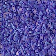 Quarter Tila Matte Transparent Cobalt AB 5x1.2x1.9mm Tube Approx 8grams