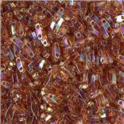 Quarter Tila Transparent Topaz AB 5x1.2x1.9mm Tube Approx 8grams
