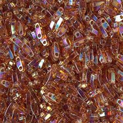 Quarter Tila Transparent Topaz AB 5x1.2x1.9mm Tube Approx 8grams