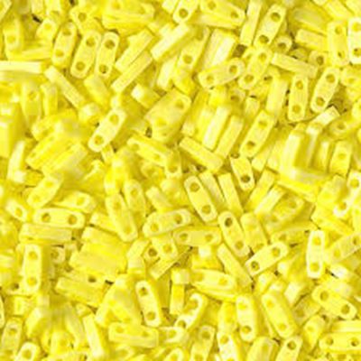 Quarter Tila Opaque Yellow 5x1.2x1.9mm Tube Approx 8grams
