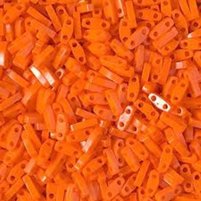 Quarter Tila Opaque Orange 5x1.2x1.9mm Tube Approx 8grams