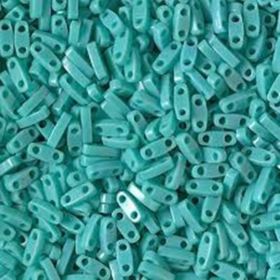Quarter Tila Opaque Turquoise 5x1.2x1.9mm Tube Approx 8grams