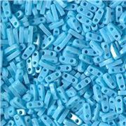 Quarter Tila Opaque Turquoise Blue 5x1.2x1.9mm Tube Approx 8grams