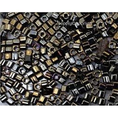 Miyuki Metallic Iris Brown 3mm Cubes - Aprx 20g/Tube