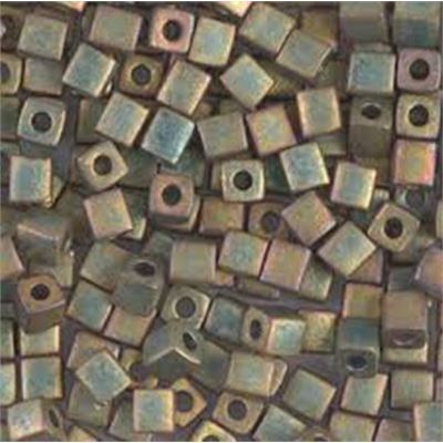 Miyuki Opaque Khaki 3mm Cubes - Aprx 20g/Tube
