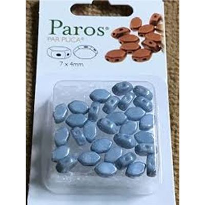 Paros Par Puca Opaque Blue Grey 5 gram Pack (approx 30 beads) each