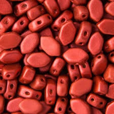 Paros Par Puca Red Metallic Matte 5 gram Pack (approx 30 beads) each