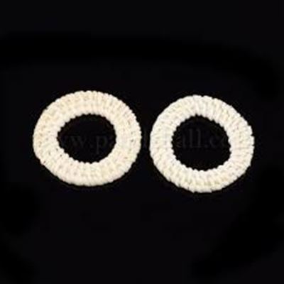 Connector Rattan Woven Ring Handmade 35-45x4-6mm each