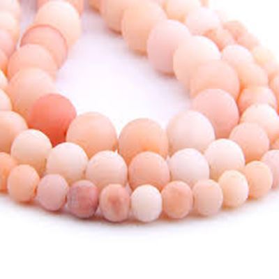 Semi Precious Strands Frosted Pink Aventurine Round 6mm (Approx 58 beads) each 