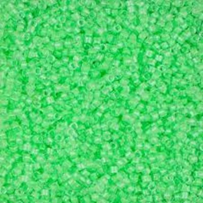 Miyuki Luminous Mint Green Size 11 Seed Beads Approx 24g (Tube)