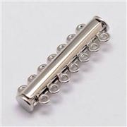 Magnetic Slide Clasp 7 Strand Nickel 40mm ea