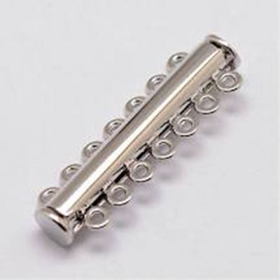 Magnetic Slide Clasp 7 Strand Nickel 40mm ea