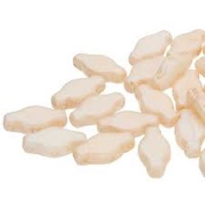 Navette 6x12mm White Opaque Champagne (approx 25g) Tube each