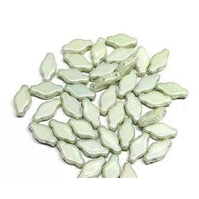 Navette 6x12mm Chalk Green Lustre (approx 25g) Tube each