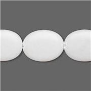 Semi Precious Strand Snow Quartz Oval 19x15x6mm approx 20 beads per strand
