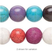 Semi Precious Strand Howlite Round Dyed Multi-colour 16mm 8 inch strand (approx 13 beads)