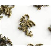 Charm Dragon Nickel Free 21x15mm each