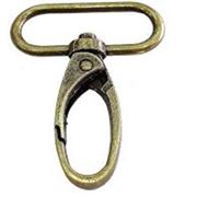 Key Clasp Swivel Large Oval Antique Brass 45x30mm each