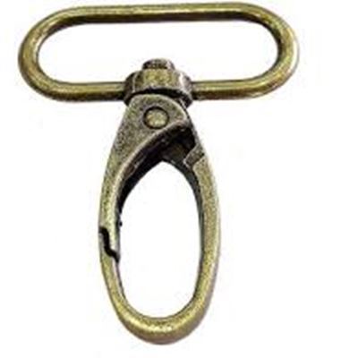 Key Clasp Swivel Large Oval Antique Brass 45x30mm each