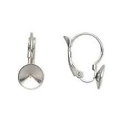 Earring Setting Leverback Stainless Steel fits SS39 (8mm) (per pair)