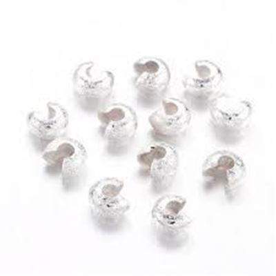 Crimp Cover Stardust Silver 3mm ea