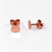 Earring Studs - Pink Copper/Rose Gold Colour