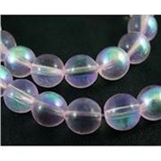 Glass Round Strand Clear AB 8mm each