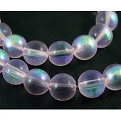 Glass Round Strand Clear AB 8mm each