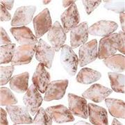 Matubo Gem Duo 8x5mm Two Hole Chalk Copper Splash 5g minimum