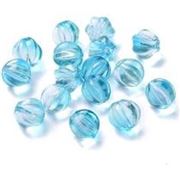 Glass Bead Pumpkin Shape Turquoise 8.5x8mm Hole 1.2mm